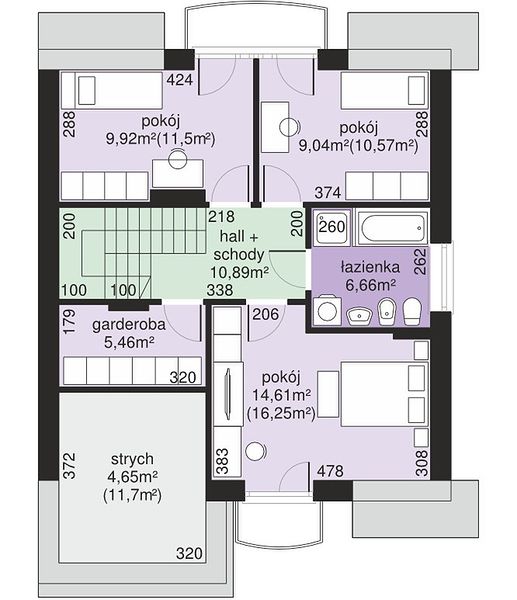 План 2 этажа дома KDI-9114-34 План 2 этажа дома KDI-9114-34